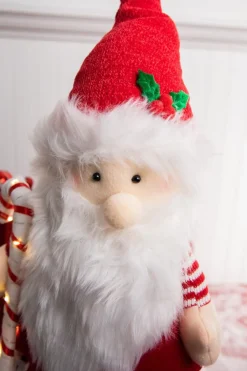 Decorator's Warehouse 22” Plush Standing Santa > North Pole Party|Peppermint