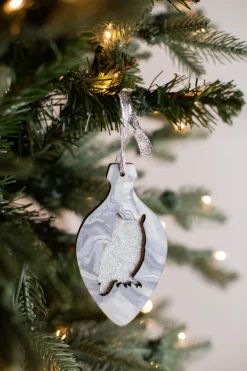 Decorator's Warehouse 3” Plywood Silver Silhouette Animal Ornament > Christmas Ornaments|Winter Woodland