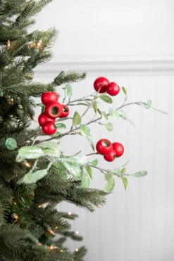 Decorator's Warehouse 20” Pod Leaf Frosted Christmas Spray > Christmas Sprays|Christmas Decor