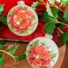 Decorator's Warehouse 4" Poinsettia Ball Ornament > Cardinal|Christmas Decor