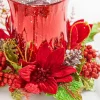 Decorator's Warehouse 6" Poinsettia & Pine Centerpiece > Christmas Sale|Christmas Decor