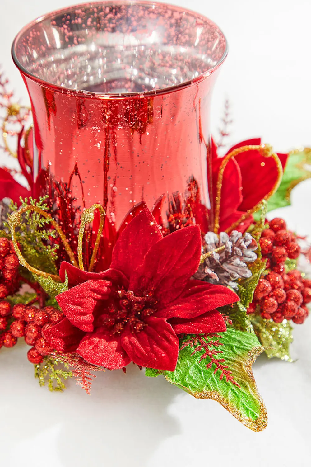 Decorator's Warehouse 6" Poinsettia & Pine Centerpiece > Christmas Sale|Christmas Decor