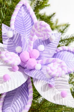 Decorator's Warehouse 22" Poinsettia Stem - Lavender White > Santa'S Sweet Shoppe|Christmas Flowers