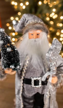 Decorator's Warehouse 18” Polyester Holiday Santa > Santas & Angels|Christmas Accents