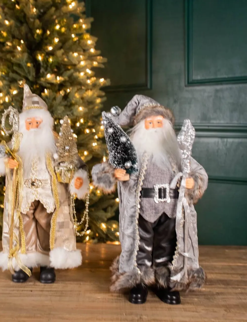 Decorator's Warehouse 18” Polyester Holiday Santa > Santas & Angels|Christmas Accents