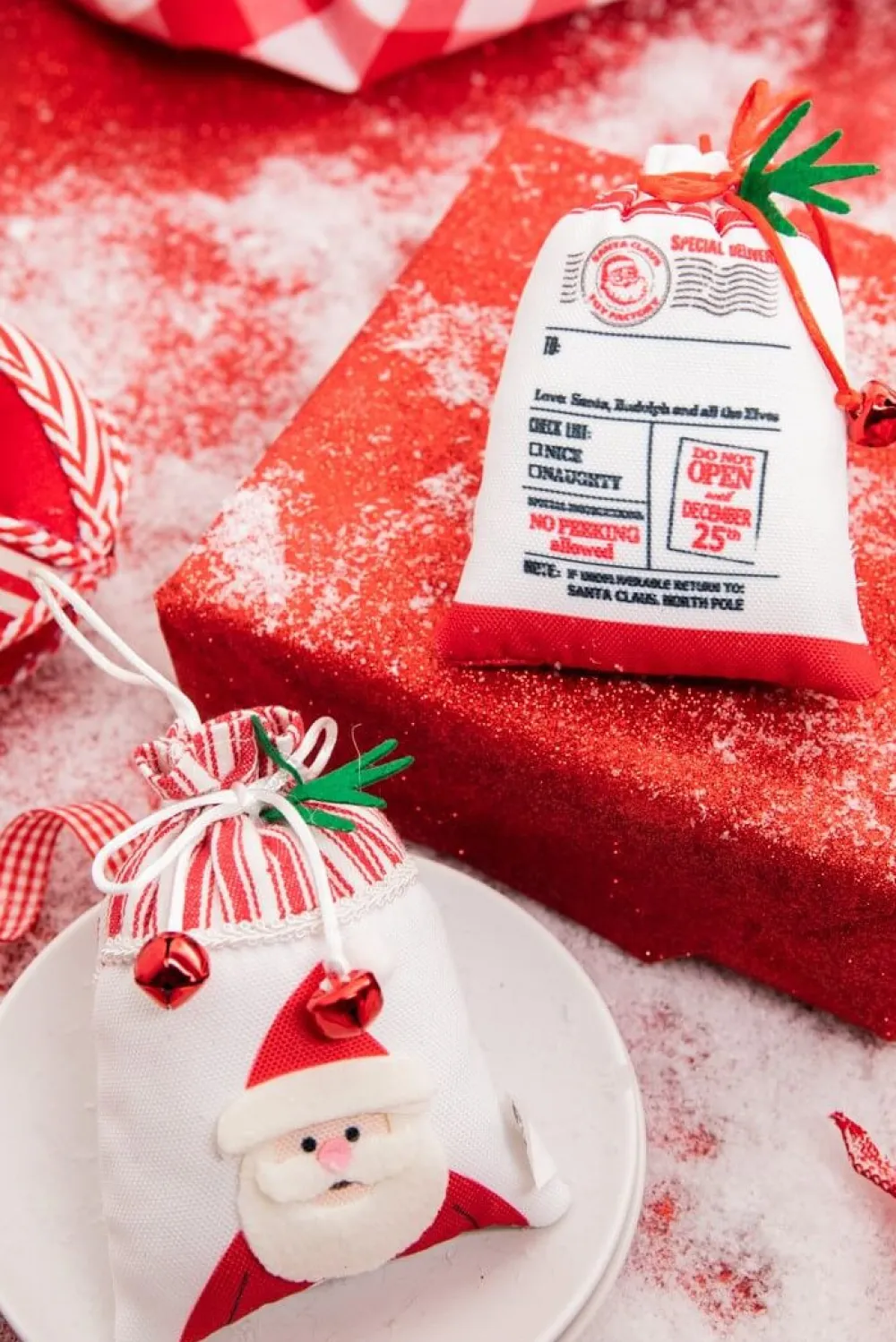 Decorator's Warehouse 5” Polyester Special Delivery Sack Ornament > Christmas Decor|Christmas Ornaments