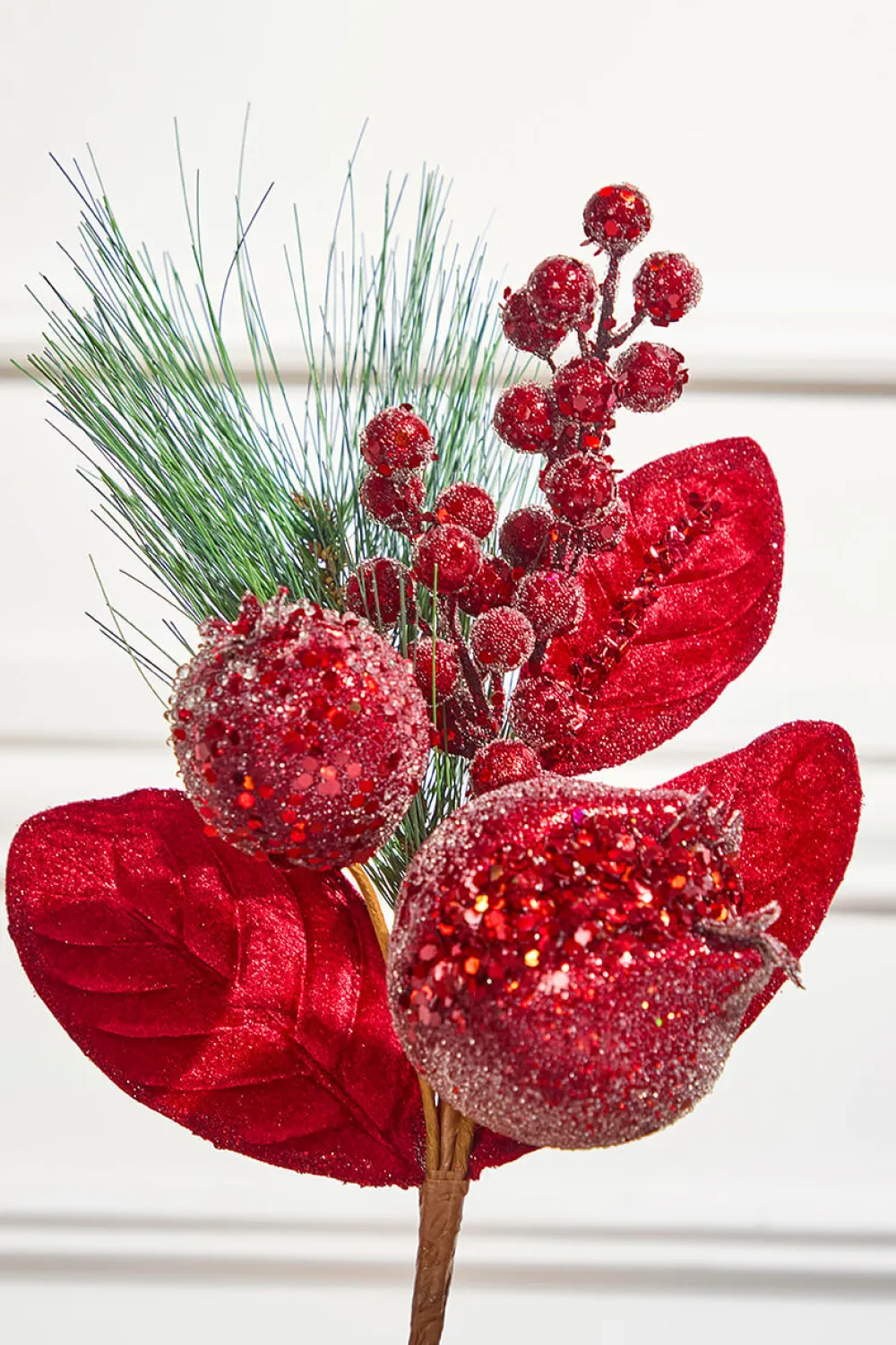 Decorator's Warehouse 14"- 15" Pomegranate and Pear Pick > Christmas Sprays|Christmas Decor