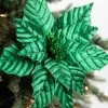 Decorator's Warehouse 22” Pressed Poinsettia Stem - Green > Nutcracker|Christmas Flowers