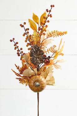 Decorator's Warehouse 30" Pumpkin with Leaves and Berries Spray > Fall Decor|Fall Decor
