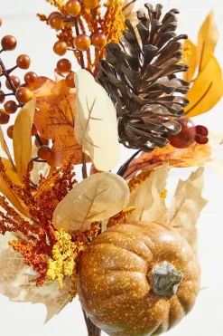 Decorator's Warehouse 30" Pumpkin with Leaves and Berries Spray > Fall Decor|Fall Decor