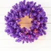Decorator's Warehouse 24" Purple Wreath with LED Lights > Christmas Decor|All Wreaths