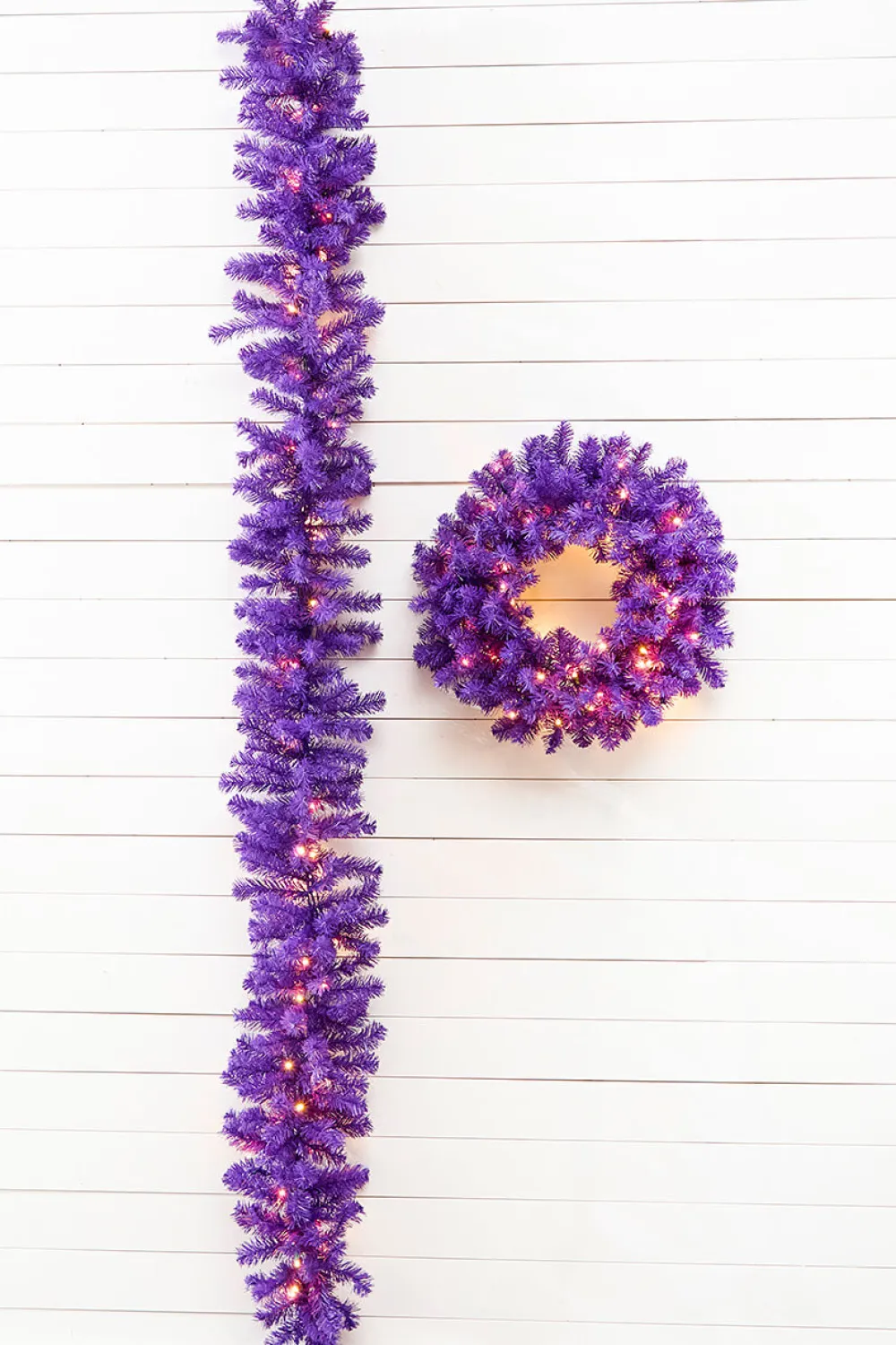 Decorator's Warehouse 24" Purple Wreath with LED Lights > Christmas Decor|All Wreaths