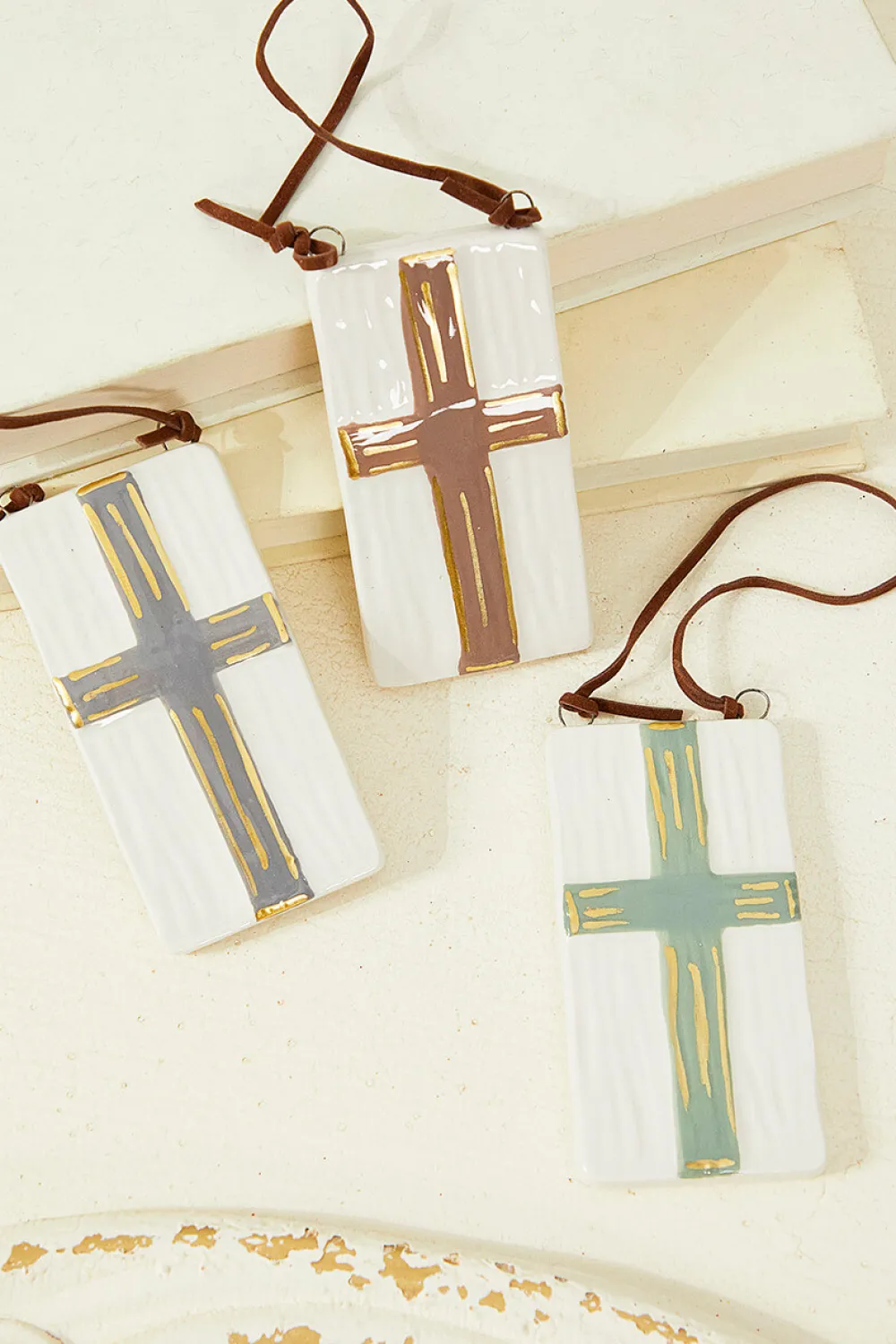 Decorator's Warehouse Raised Cross Ornament > Christmas Decor|Nativity Ornaments