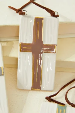 Decorator's Warehouse Raised Cross Ornament > Christmas Decor|Nativity Ornaments