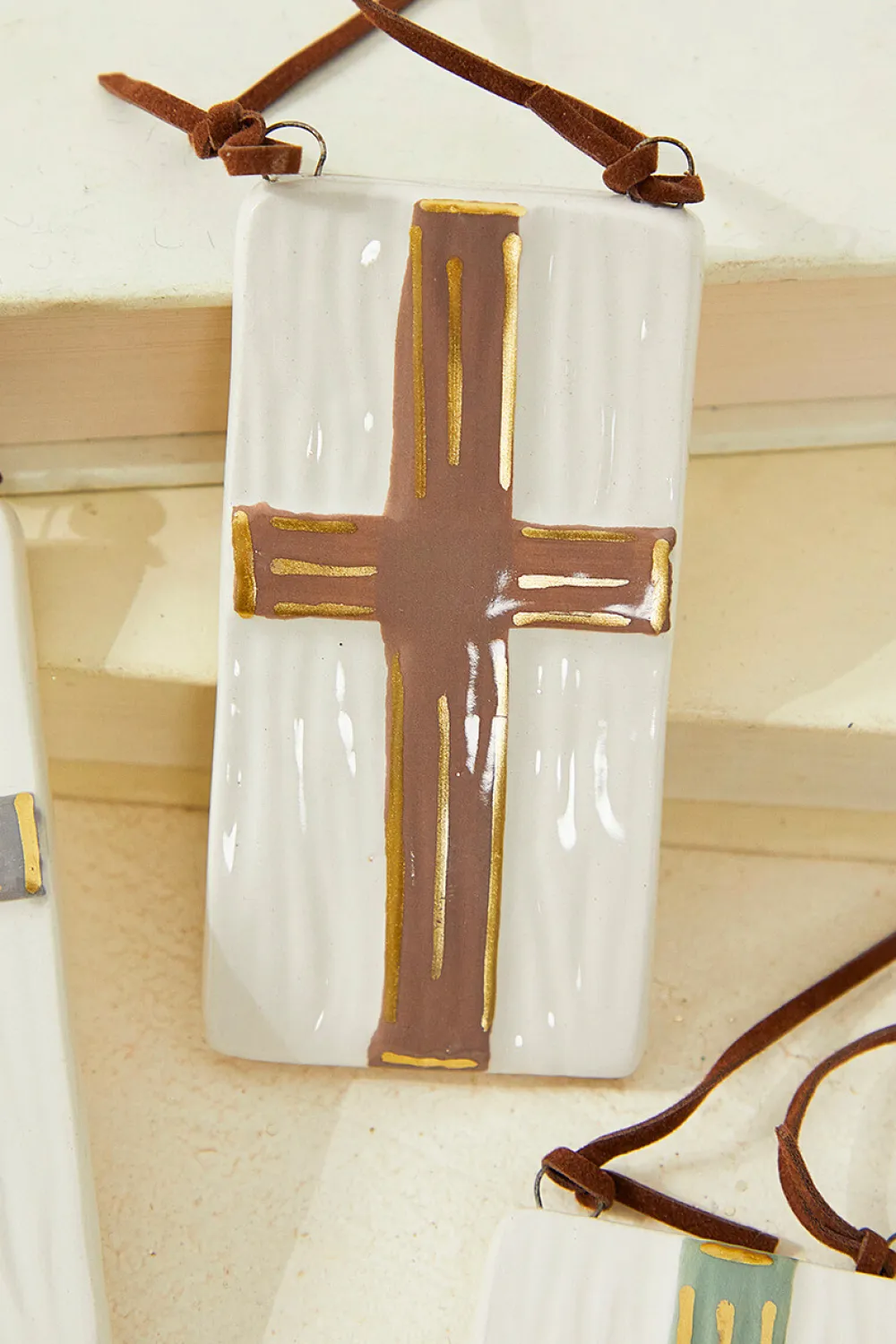Decorator's Warehouse Raised Cross Ornament > Christmas Decor|Nativity Ornaments