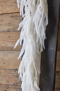 Decorator's Warehouse 48” Real Touch Flocked White Norfolk Garland > Real Touch Garlands|Natural Greenery