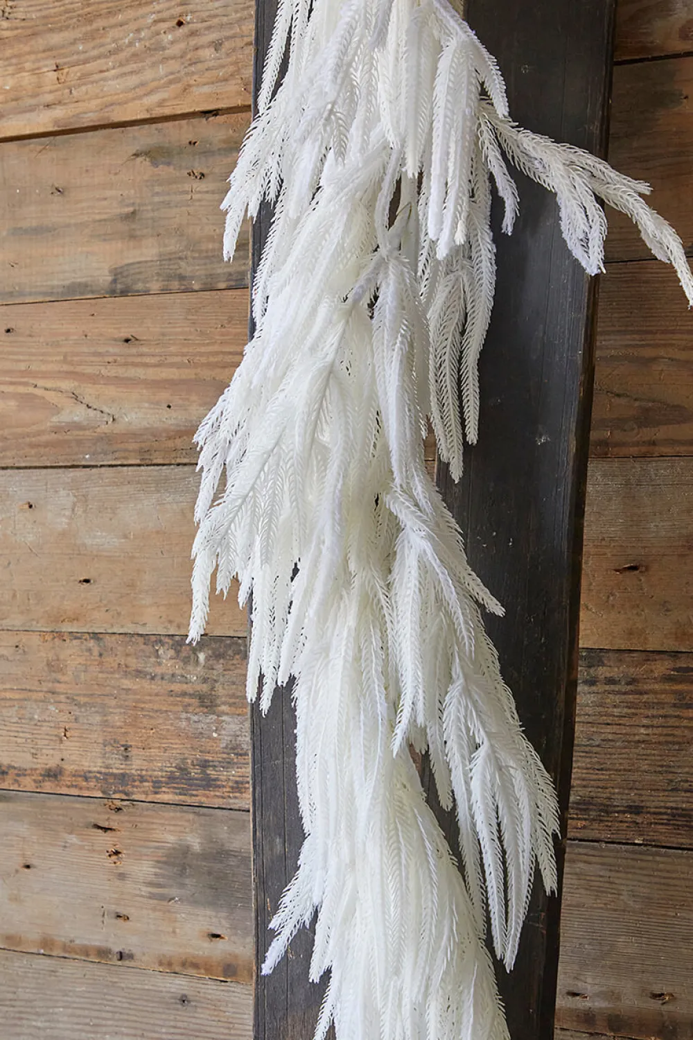 Decorator's Warehouse 120” Real Touch Flocked White Norfolk Pine Garland > Flocked White Collection|Natural Greenery