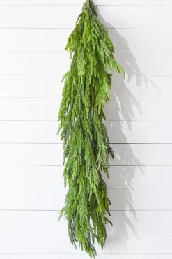 Decorator's Warehouse 47" Real Touch Norfolk Pine Dripping Garland > Believe|Natural Greenery