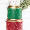 Decorator's Warehouse Red and Green Drum Container - Set of 3 > Tabletop & Accent Trees|Nutcracker