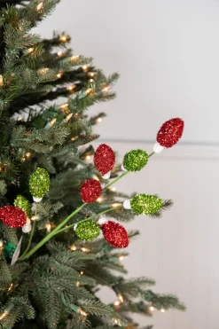 Decorator's Warehouse 28” Red and Green Lightbulb Stem > Christmas Sale