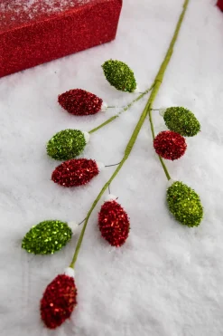 Decorator's Warehouse 28” Red and Green Lightbulb Stem > Christmas Sale