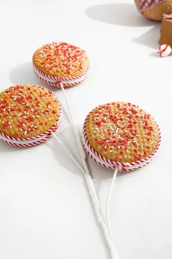 Decorator's Warehouse 28” Red and White Peppermint Stripe Macaron Waffle Spray > Best Sellers|Christmas Decor