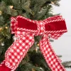 Decorator's Warehouse 8” Red and White Plaid Bow > Christmas Decor|Valentine'S Decor