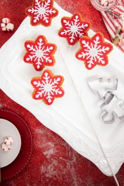 Decorator's Warehouse 24” Red and White Snowflake Stem > Best Sellers|Christmas Decor