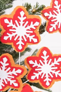 Decorator's Warehouse 24” Red and White Snowflake Stem > Best Sellers|Christmas Decor
