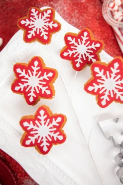 Decorator's Warehouse 24” Red and White Snowflake Stem > Best Sellers|Christmas Decor