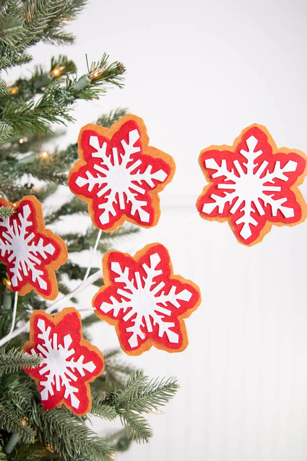 Decorator's Warehouse 24” Red and White Snowflake Stem > Best Sellers|Christmas Decor