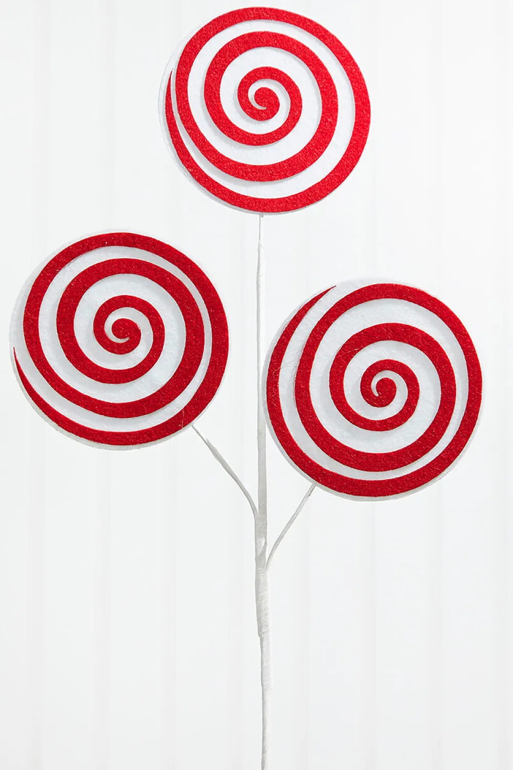 Decorator's Warehouse 20” Red and White Swirl Candy Stem > Christmas Sprays|Christmas Decor