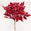 Decorator's Warehouse 14" Red Berry Bunch Metallic > Christmas Sprays|Christmas Decor