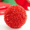 Decorator's Warehouse 4" Red Crystal Ball Ornament > Christmas Decor|Valentine'S Decor