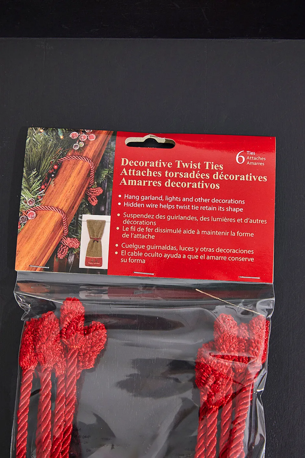 Decorator's Warehouse 16” Red Decorative Twist Ties > Christmas Decor|Christmas Garlands