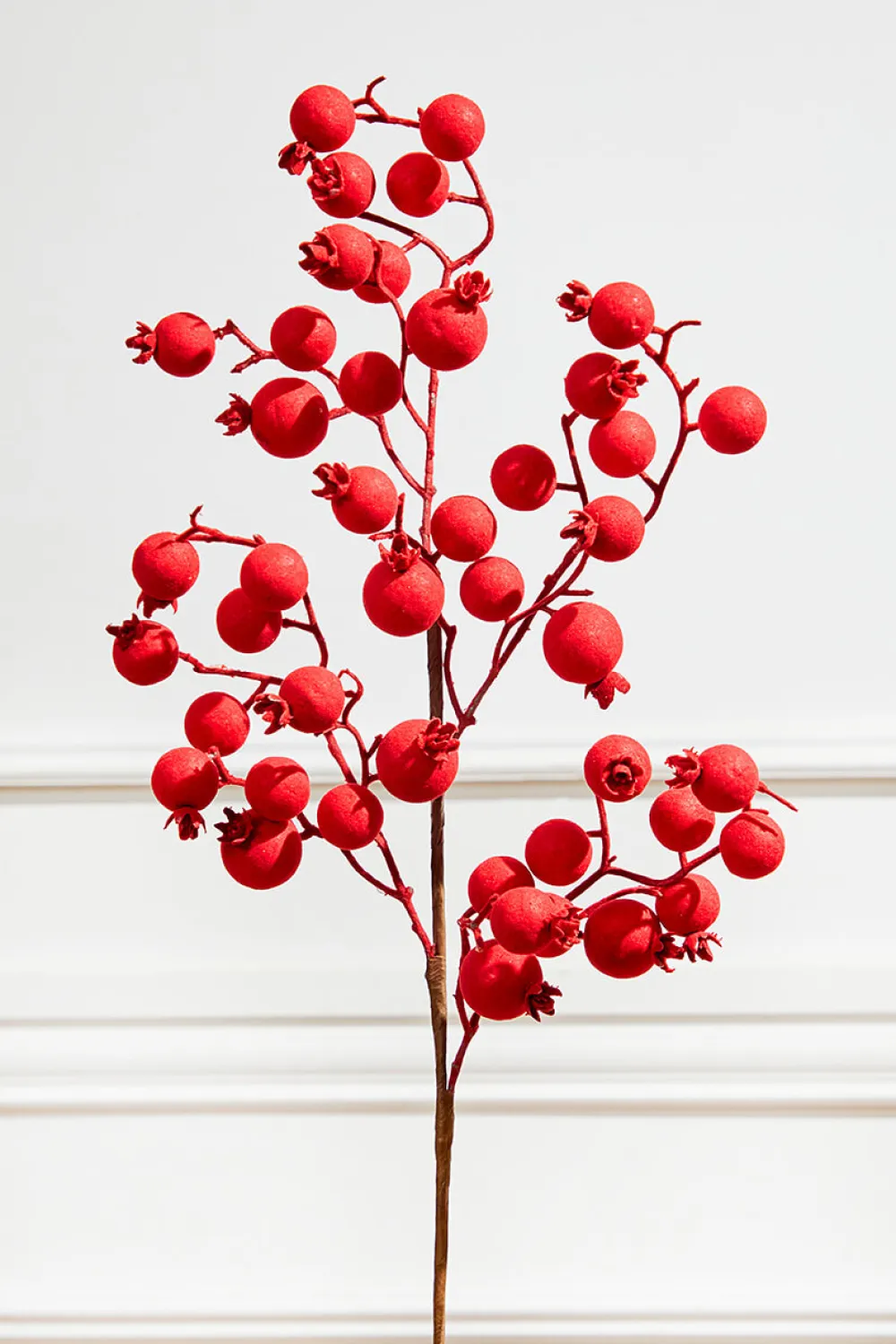 Decorator's Warehouse 29” Red Flocked Berry Spray > Cardinal|Nutcracker