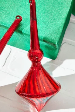 Decorator's Warehouse 10" Red Glass Drop Ornament > Christmas Decor|Christmas Ornaments