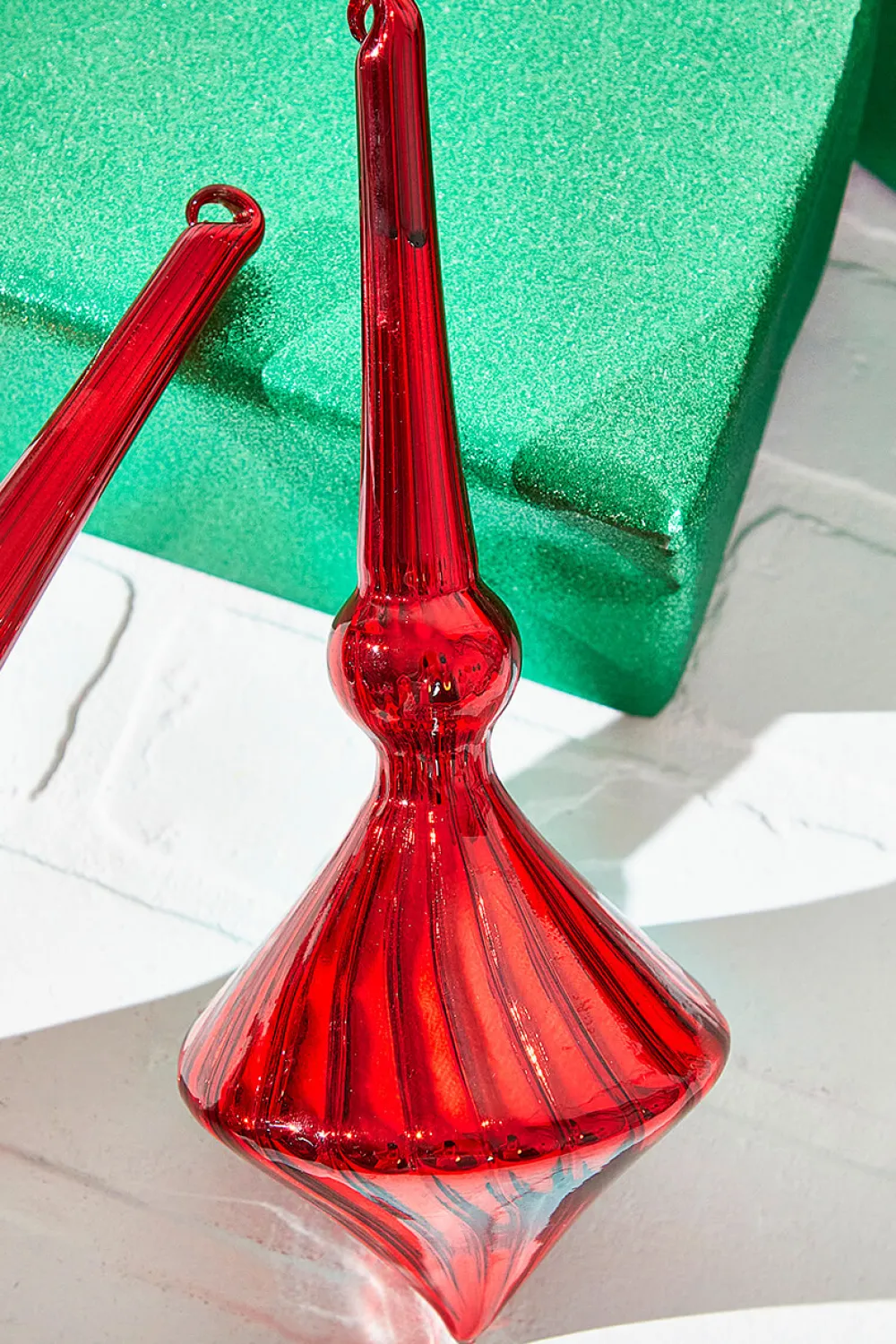 Decorator's Warehouse 10" Red Glass Drop Ornament > Christmas Decor|Christmas Ornaments
