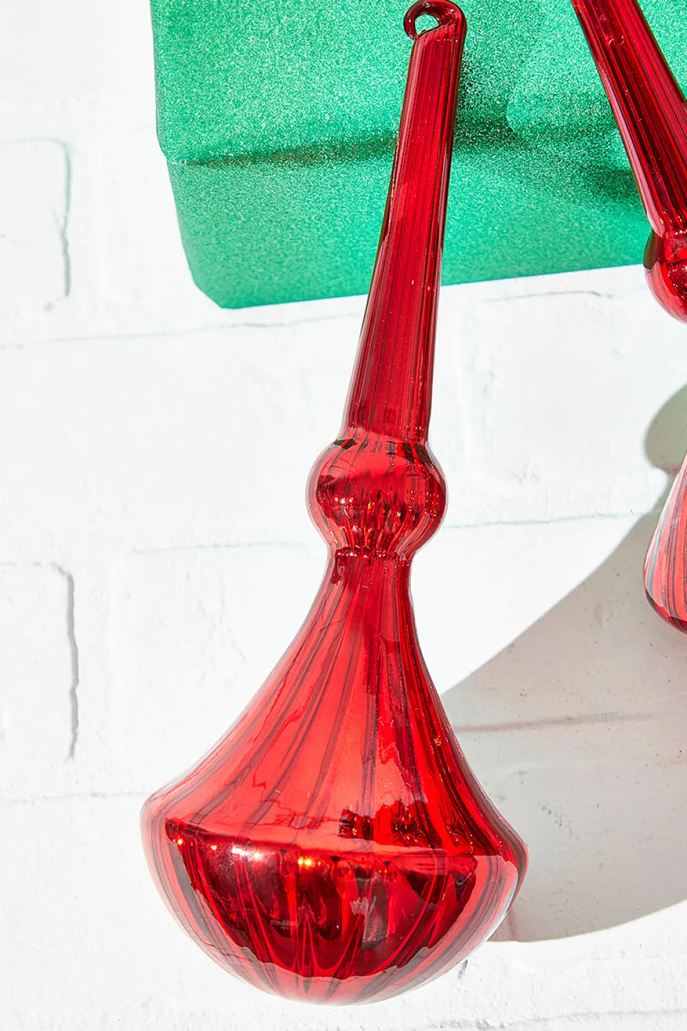 Decorator's Warehouse 10" Red Glass Drop Ornament > Christmas Decor|Christmas Ornaments