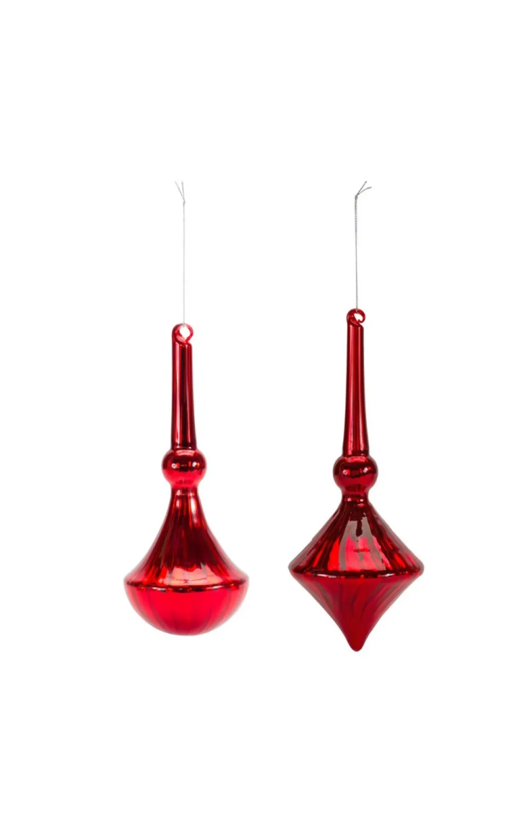 Decorator's Warehouse 10" Red Glass Drop Ornament > Christmas Decor|Christmas Ornaments