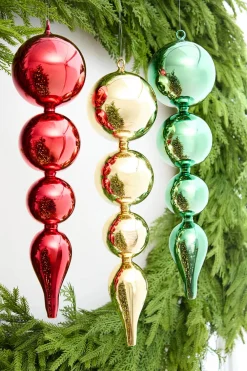 Decorator's Warehouse 19.5" Red Glass Finial Ornament > Christmas Decor|Christmas Ornaments