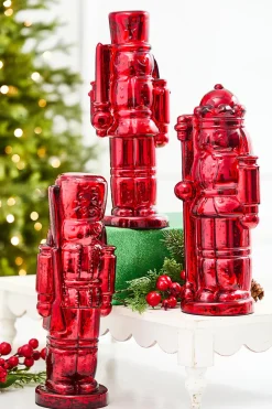Decorator's Warehouse 12" Red Glass Nutcracker > Nutcracker|Christmas Accents
