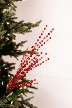 Decorator's Warehouse 33” Red Glitter Ball Spray > North Pole Party