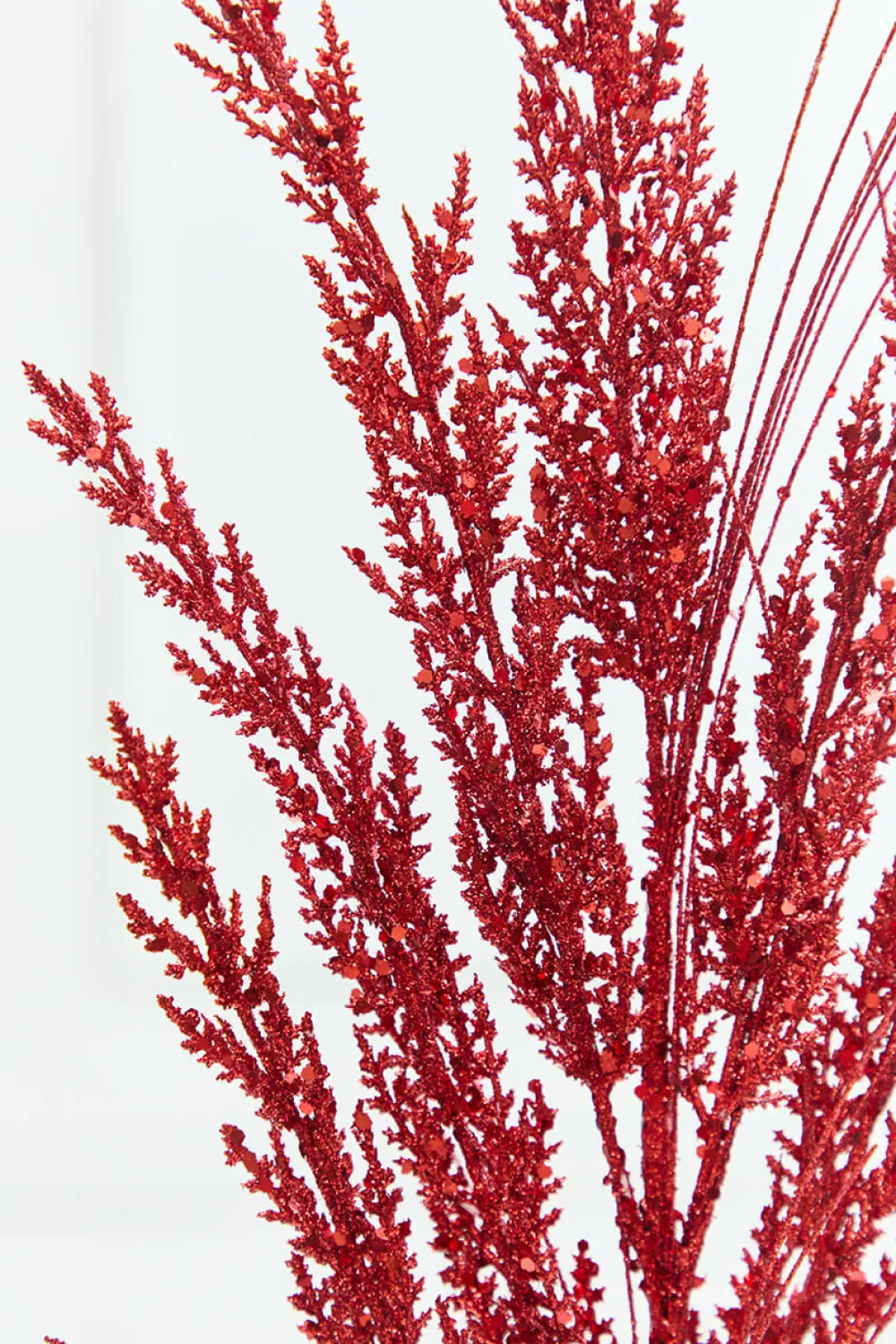 Decorator's Warehouse 31" Red Glitter Cedar Grass Spray > Traditional|2026 New Additions