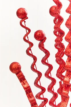 Decorator's Warehouse 28" Red Glitter Curly Spray > Christmas Decor|2026 New Additions