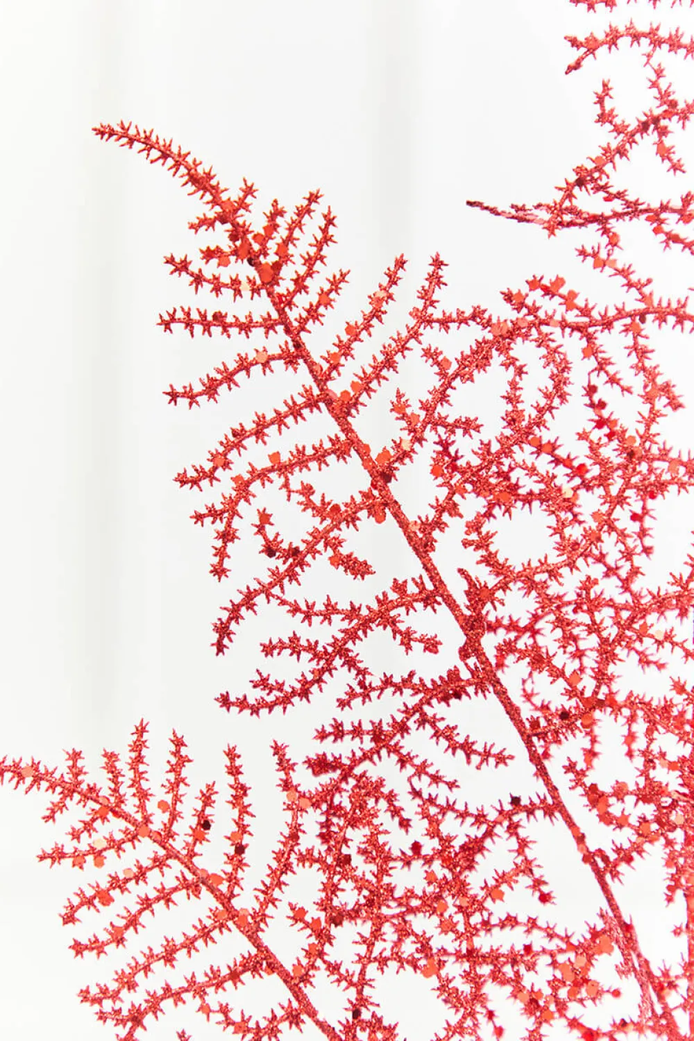 Decorator's Warehouse 35" Red Glitter Fern Spray > Christmas Sale|Christmas Sprays