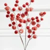 Decorator's Warehouse 18” Red Glitter Pomegranate Berry Pick > Nutcracker|Christmas Sprays