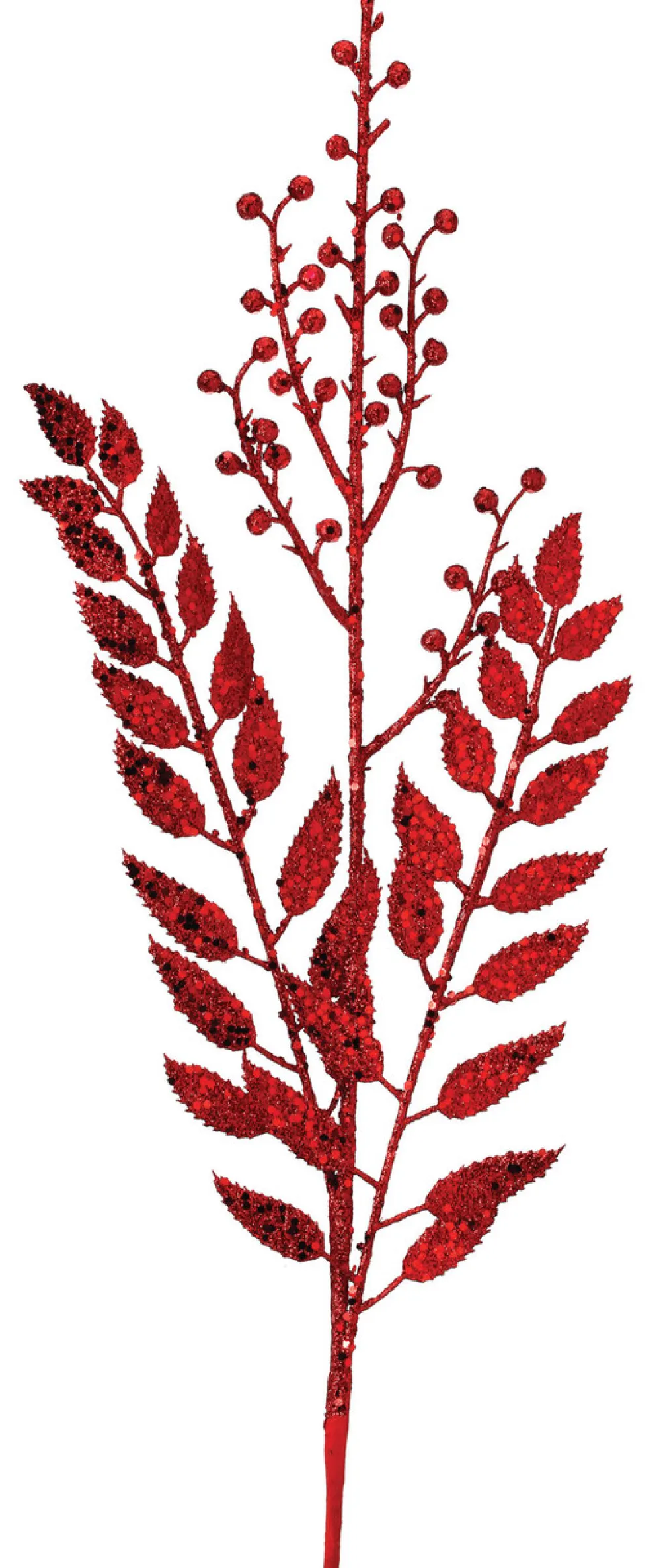 Decorator's Warehouse 29” Red Glitter Smilax Berry Spray > Nutcracker|Christmas Sprays