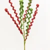 Decorator's Warehouse 33" Red & Green Glitter Curly Spray > Christmas Decor|2026 New Additions