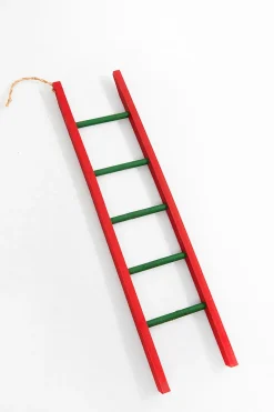 Decorator's Warehouse 16" Red & Green Wood Ladder Ornament > Christmas Ornaments|Christmas Decor